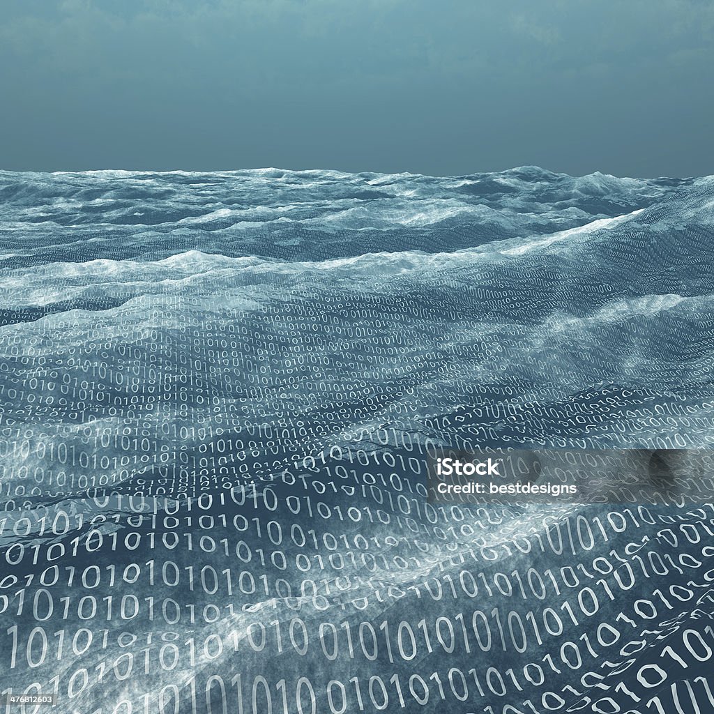 Vast binary code Sea Sea Stock Photo
