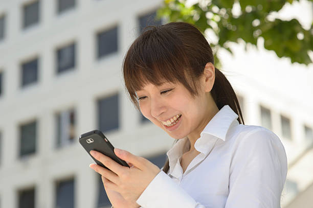 istock Young women joy to see the smartphone 476813210