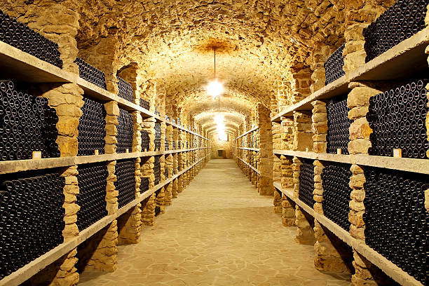 istock Old cellar of the winery Bottles wine in the future 476813640