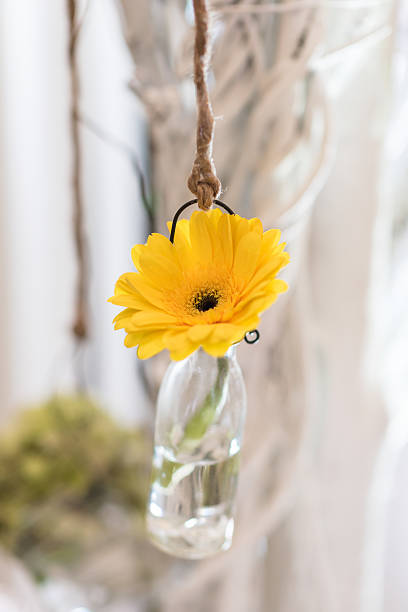 Hanging flower decoration in wedding ceremony