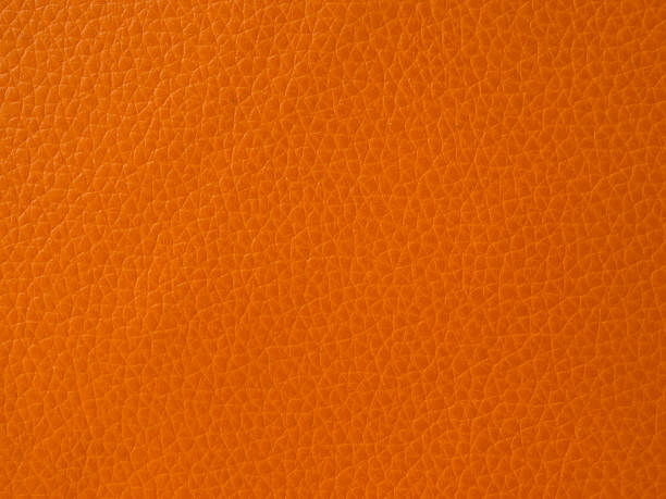 Orange leather texture stock photo