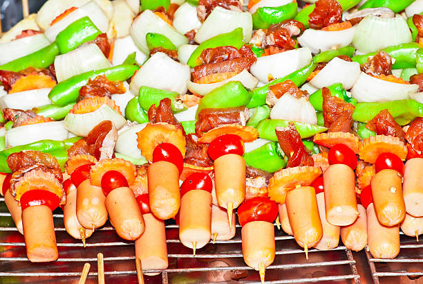 Grill barbecue sausages