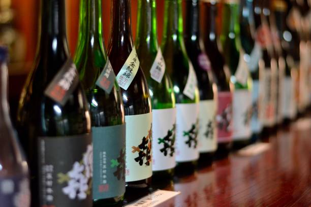 japanischer sake - chubu region stock-fotos und bilder