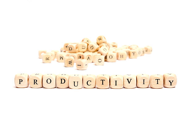 istock word with dice on white background- productivity 476825116