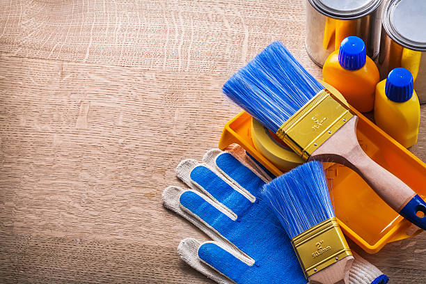 istock copyspace and close up view on painting tools paint brushes 476825904