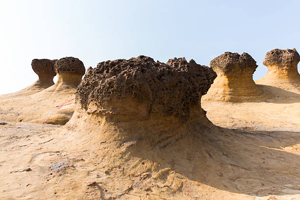 istock mushroom shape rocks in Yehliu geopark 476828540