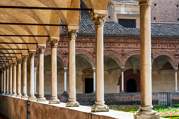 istock Certosa of Pavia, cloister 476829513