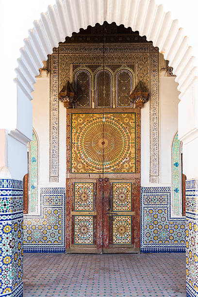 istock Decorated door in Tamegroute, south Morocco 476829890
