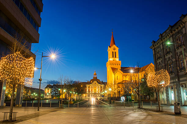 istock Zrenjanin, Serbia at dusk 476831815