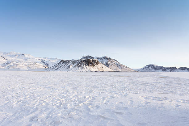 Winter Scene Winter Scene with Mountains and Blue Sky iceland photos stock pictures, royalty-free photos & images