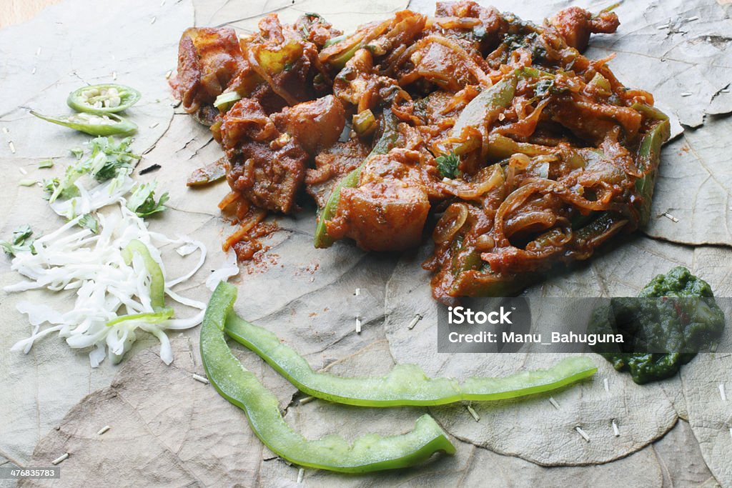 Pork dry  a Goan dish Crockery Stock Photo