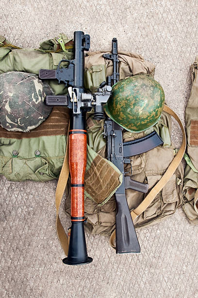 weapons and protective gear soldier weapons and protective gear infantry Ukrainian army special forces vietnam stock pictures, royalty-free photos & images