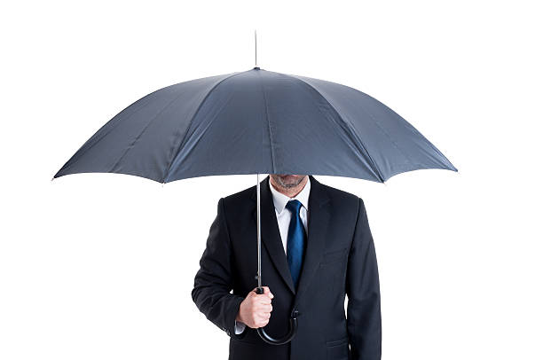 istock Business man with an open umbrella 476837320