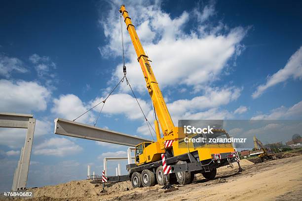 Mobile Crane Stock Photo - Download Image Now - Crane - Machinery, Mobile Crane, Truck