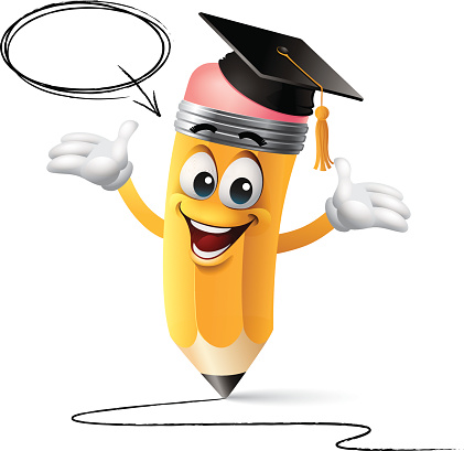 istock Cartoon pencil-Graduation 476845616