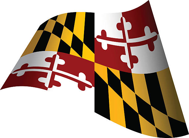 istock Waving Flag of Maryland 476846794