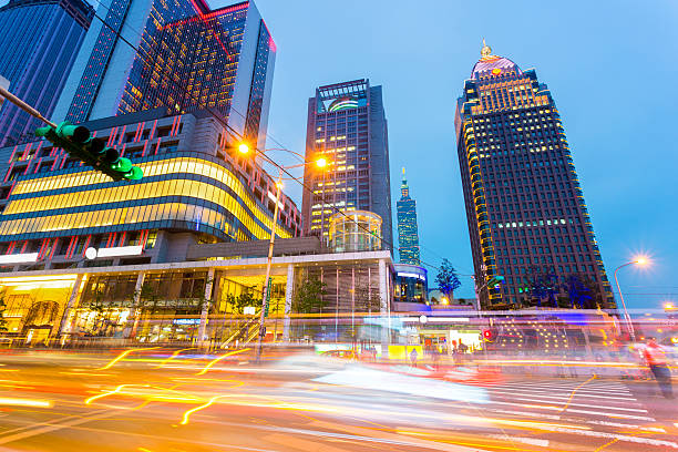 istock light trails in modern city street 476849554