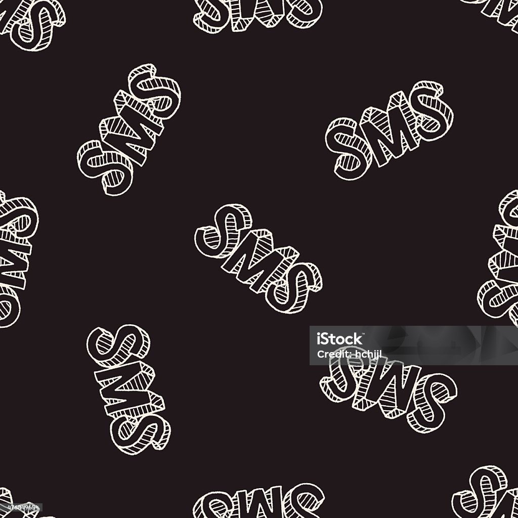 Sms Patterns Sms Doodle Seamless Pattern Background Stock Illustration - Download ...
