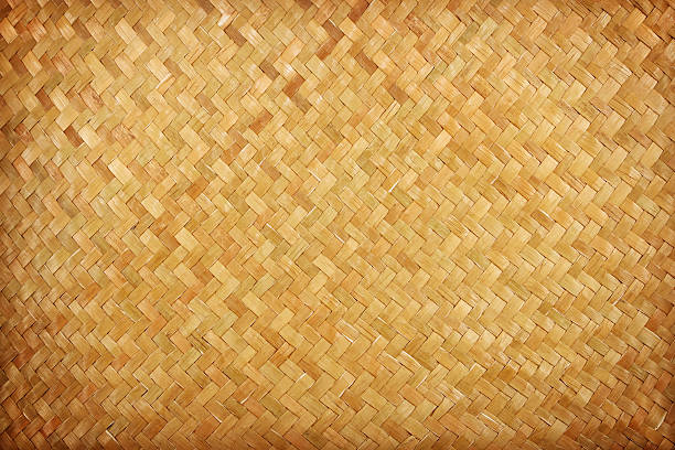 handwerkliches stoff textur, natürliche korbware - woven bamboo wicker textured stock-fotos und bilder