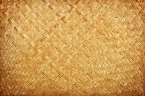 This is a close up of the woven straw detail of a Mexican sombrero on retail display in Playa del Carmen, Mexico.