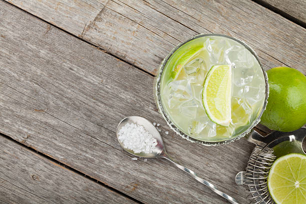 istock Classic margarita cocktail with salty rim 476857664
