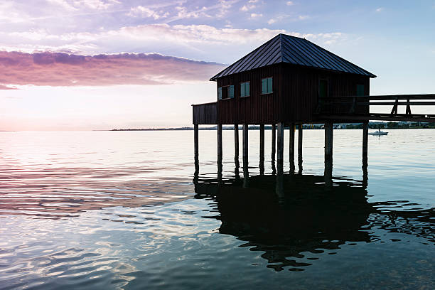 istock House on stilt on sunset at Lake Constance (Bodensee). 476857794