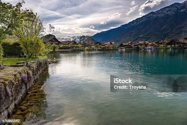 Brienz Lake Interlaken Region In Switzerland Stock Photo - Download Image Now - 2015, Bern, Bern Canton