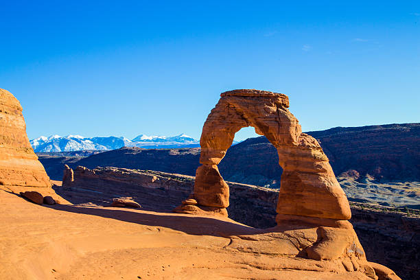 istock Delicate Arch with La Sal Mountains Arches National Park 476866744