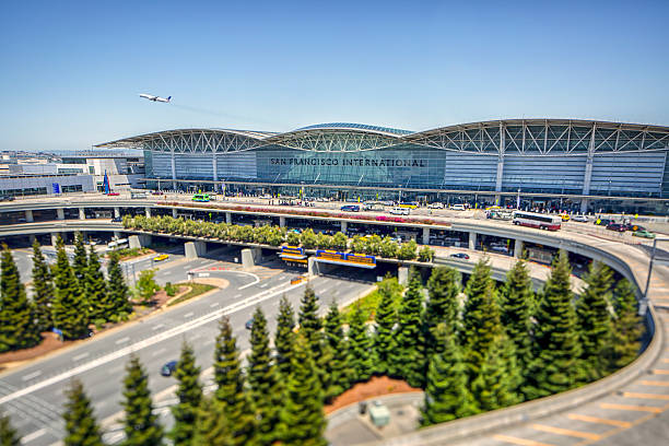 High Angle Stock Photo of the San Francisco International Airport stock photo