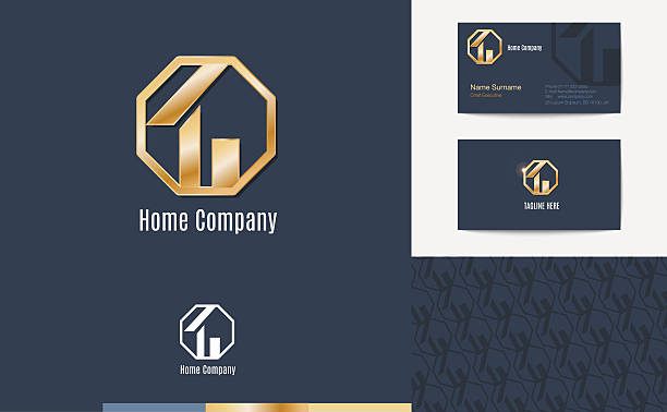 istock Set of House business logo, business card and pattern 476870010