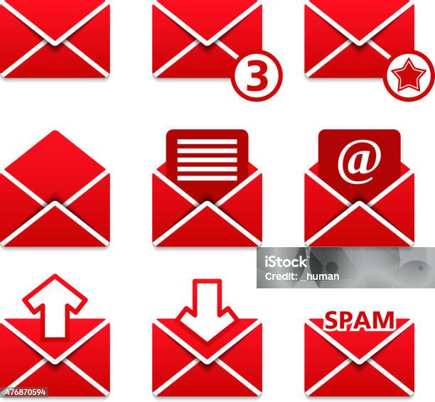 Mail Icons Stock Illustration - Download Image Now - 2015, Arrow Symbol, Business