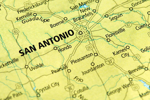 istock Map of San Antonio, Texas State in USA 476870680