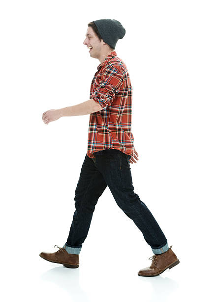 istock Smiling hipster walking and laughing 476870786