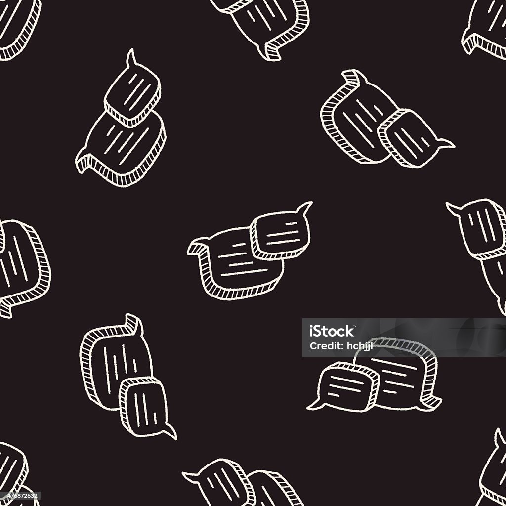 Talking Pattern Image People Talk Doodle Seamless Pattern Background Stock Illustration ...