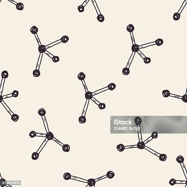 Molecule Doodle Seamless Pattern Background Stock Illustration ...