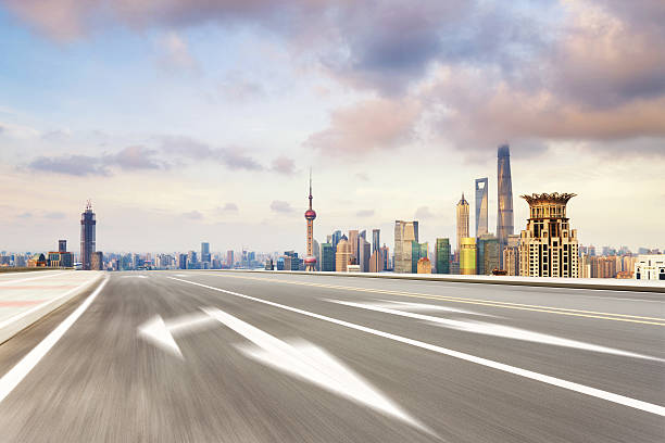 istock Empty urban road and buildings 476875286