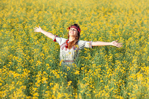 istock Girl is on the field. 476876528