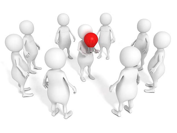 istock 3d people team group red idea light bulb leader holding 476877525