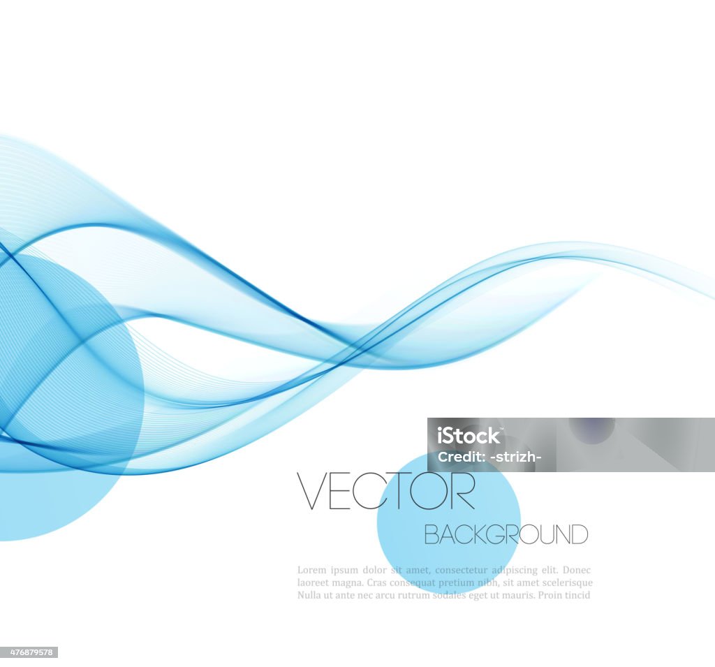 Abstract curved lines background. Template brochure design Vector Abstract blue smoke  curved lines background. Brochure design Healthcare And Medicine stock vector