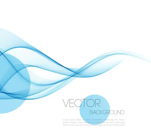 Vector illustration of Abstract curved lines background. Template brochure design