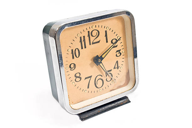 istock Vintage alarm clock isolated on white 476879879