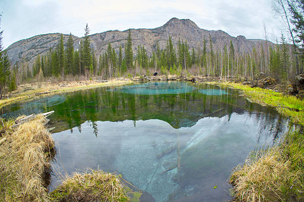 istock Geyser lake with clear cyan water 476881204