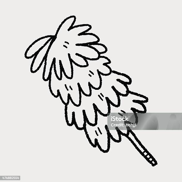 Feather Duster Doodle Stock Illustration - Download Image Now - 2015, Alphabet, Cleaner