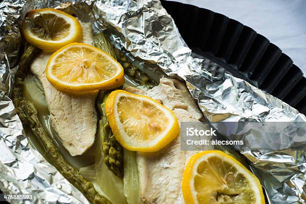 Roast Fish Stock Photo - Download Image Now - Acid, Aluminum, Asparagus