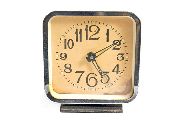 istock Vintage alarm clock isolated on white 476885977