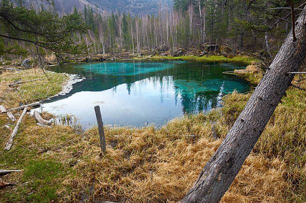 istock Geyser lake with clear cyan water 476886310