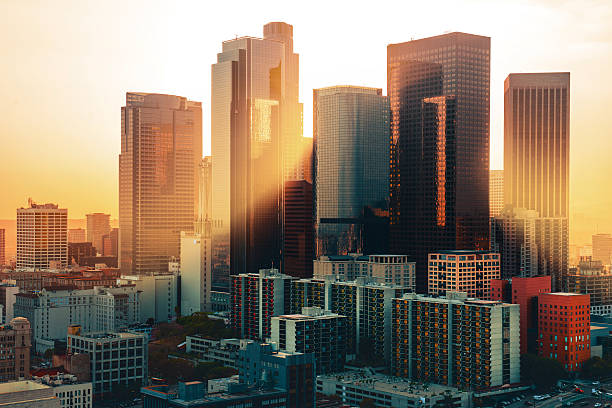 istock Los Angeles downtown skyline at sunset 476887479