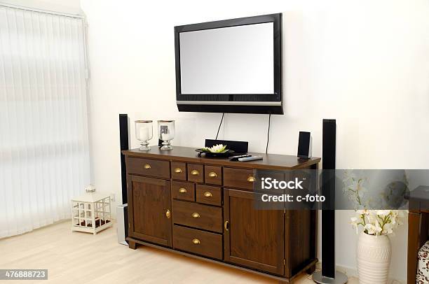 Room And Tv Stock Photo - Download Image Now - Apartment, Brown, Decoration