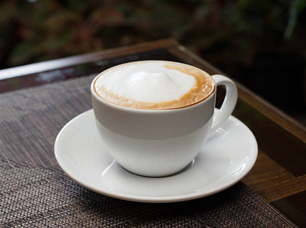 istock Cup of cappuccino over wooden table 476892148