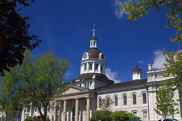 Kingston, Ontario, Canada City Hall Front View City Hall View of frontage Kingston, Ontario, Canada kingston ontario photos stock pictures, royalty-free photos & images